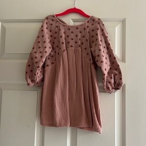 Zara Girls combination textured dress